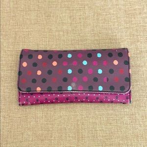 Purple/Multi Colored polka dot Wallet